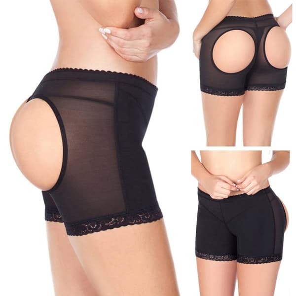 [LCS]Butt Lifter Lifting Push-up Shapewear Underwear (M) svart black