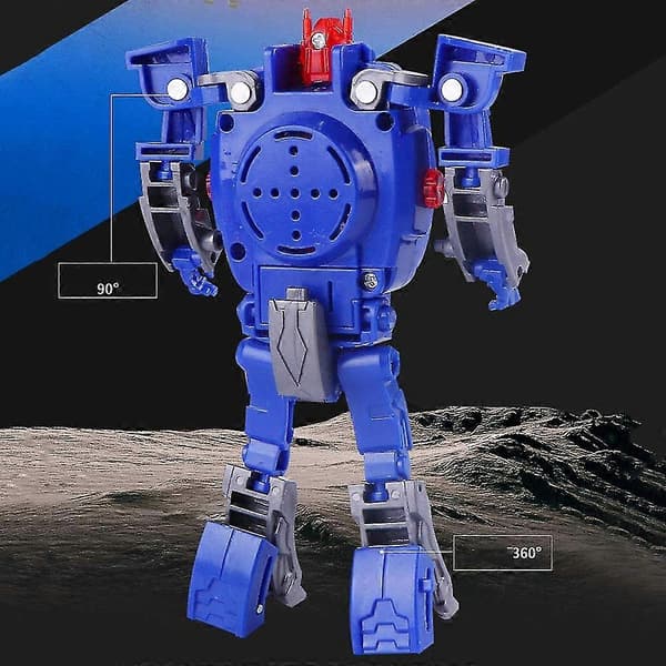 [LCS] Kreativ Robot Transformers Børneur, Stort Digitalt Ur til Drenge 2-14 År, Blå