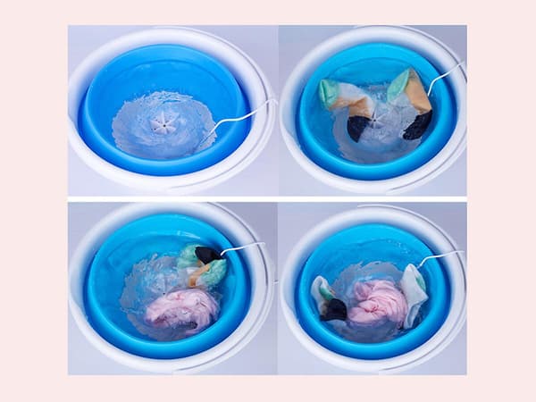 [LCS]10L Rund Mini Sammenfoldelig Vaskespand Plast Bærbar Vaskespand Blue 31.5x24cm