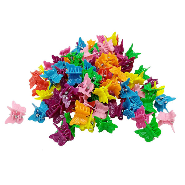 Mini Hårklämma Plast Små Färgglada Hårklämmor Style A