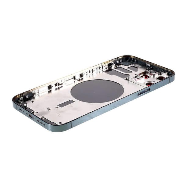 [LCS]Til iPhone 12 Pro Max Bagbatterihus Dæksel+Midterpladeramme+Sideknapper, EU-version Multicolor Pacific Blue
