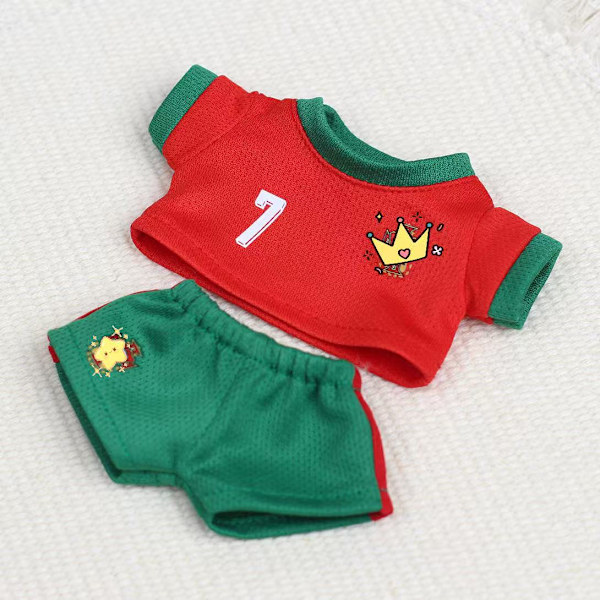 Labubu Dukke Klær Sittefest Fotballuniform Hjerterytme Macaron Labubu_qd #1