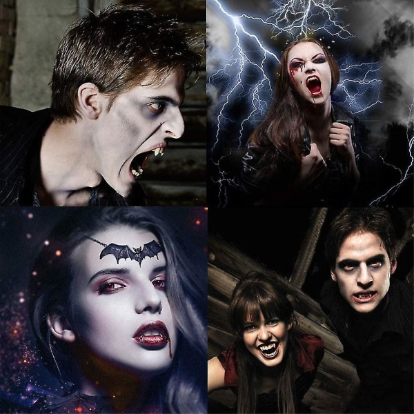 3 Par Vampyrtænder / Bøjler, 3 Størrelser