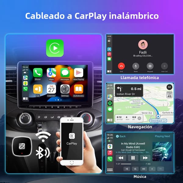 [LCS] Mini 2-i-1 trådløs CarPlay- og Android Auto-adapter, skjult plug-and-play med Type-C