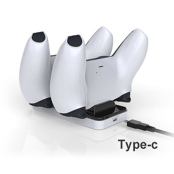 Ps5 abs laddningsstation för handkontroll typ-c laddare ställ med usb-kabel Kompatibel med play station5 gamepad tillbehör
