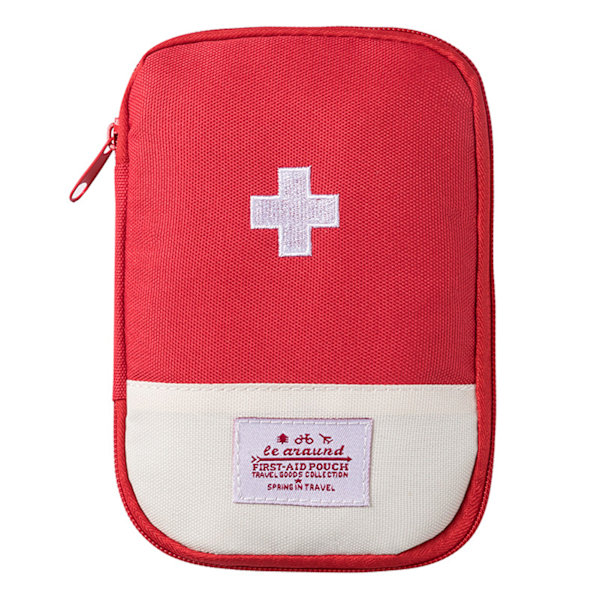 Mini Bærbar Medicintaske Mini Tom Medicintaske Multifunktionel Udendørs Taske Rød Large Red
