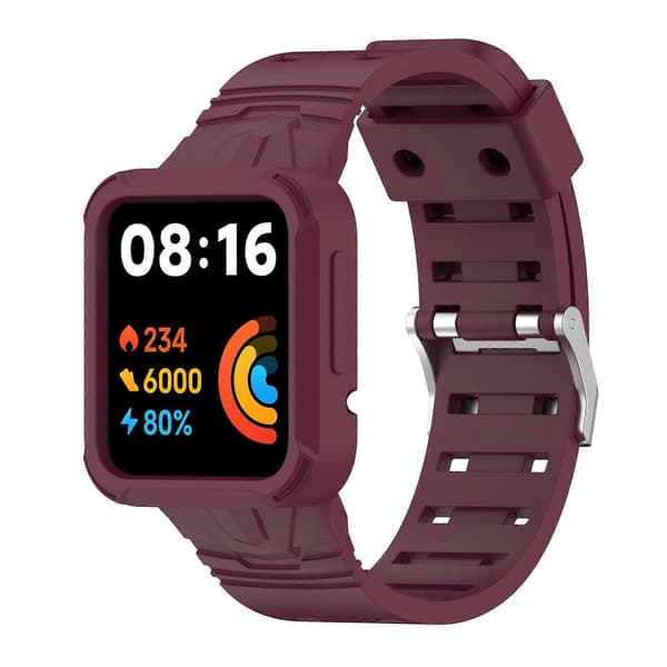 [LCS] Silikonklokkerem til Xiaomi Redmi Watch 2 Lite Wine Red