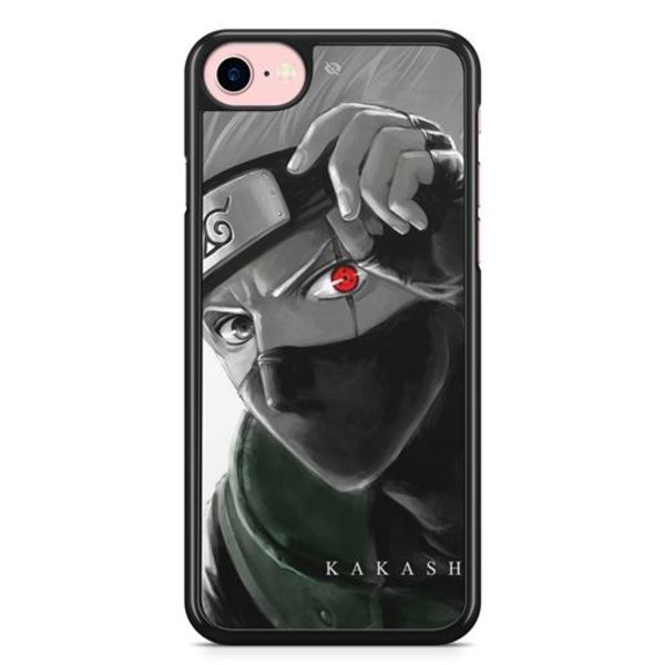 Fifrelin Sort Etui til iPhone 6 og iPhone 6S Naruto Kakashi