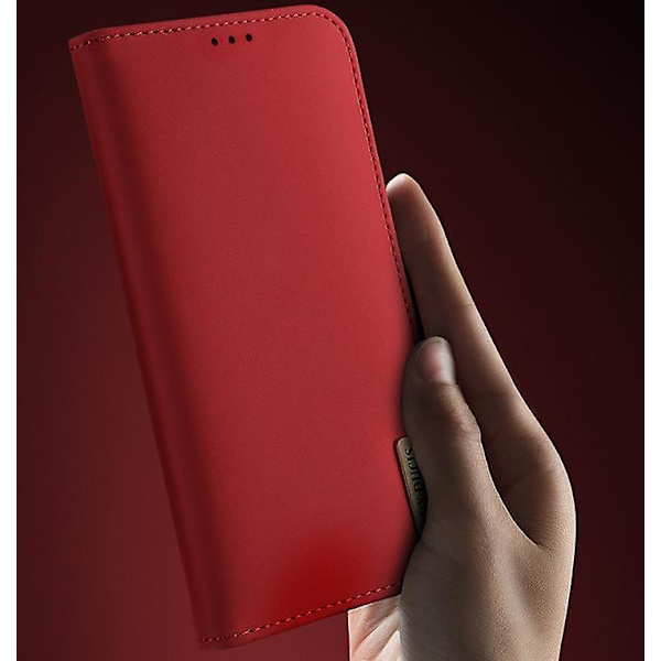 Phone 12 Pro Max Nahkakotelo, Pudotuksen- ja iskunkestävä Red