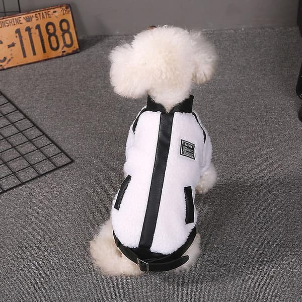 [LCS] Hundkläder Vinter Varm Hundjacka Kappa White S