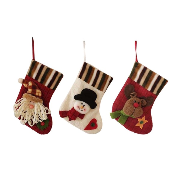 Julstrumpa Säck Julklapp Godisväska Noel Juldekorationer