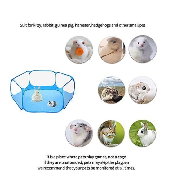 Smådjur C&c Cage-tält, andningsbar & transparent lekhage för husdjur