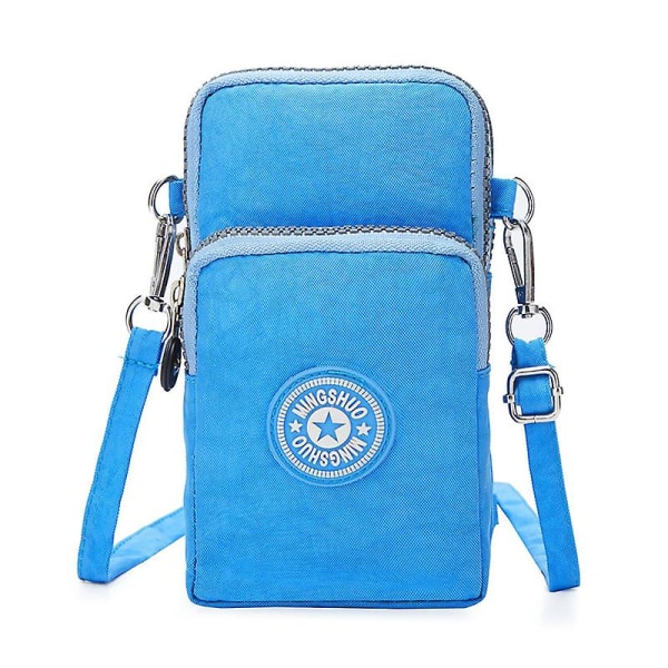 Mobiltelefonväska Crossbody Väska Mode Plånbok Axelväska Plånbok Handväska För Kvinnor Light Blue