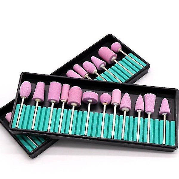 Kynsiporat kvartsi hiomatyökalut sähköiset kynsiporanterät 12pcs quartz bit set