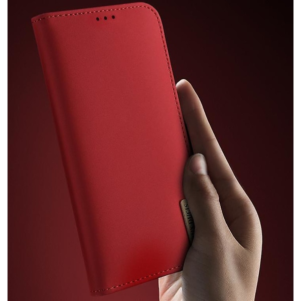 Phone 12 Pro Nahkakotelo, Pudotuksen- ja iskunkestävä RED
