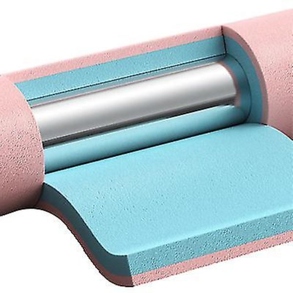 Kokoontaitettava hulavanne 95cm painotettu kuntoiluvanne 6 solmua blue pink