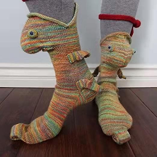 [LCS]Julstickade krokodilstrumpor Söta kreativa strumpor CHAMELEON