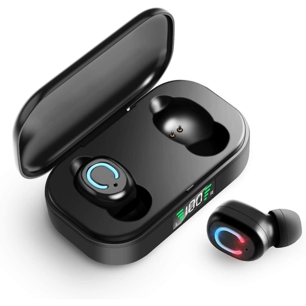 Bluetooth hörlurar med solid bas, trådlöst headset, in-ear s