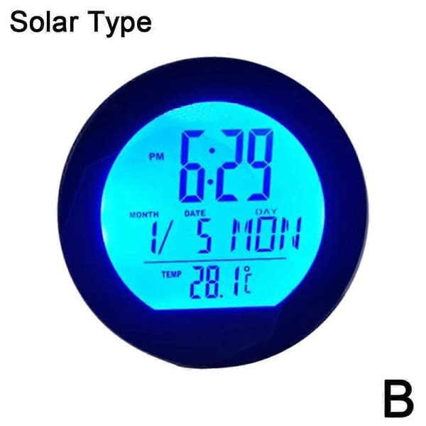 Digital klocka soldriven multifunktionsdisplay med lång batteritid och temperaturbeständigt skal