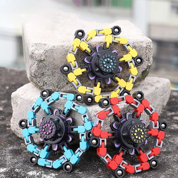 Ny Fidget Kæde Antistress Fidget Spinner Legetøj Til Børn Stress Relief Legetøj Blue