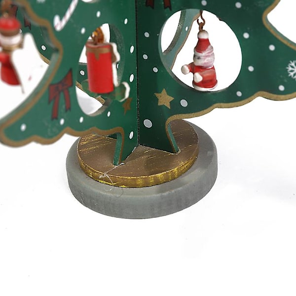 Mini Julgran i Trä för Bordsdekorationer green