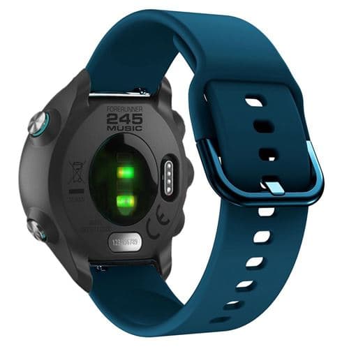 [LCS]Silikonrem Kompatibel med Garmin Forerunner 245 - Mørkeblå
