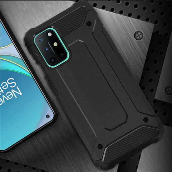 Skal för OnePlus 8T Design Relief Bi-material Anti-fall Svart