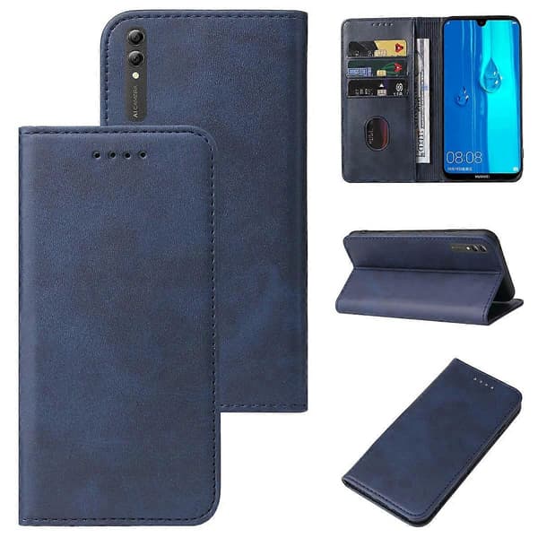 [LCS]For Huawei Y Max magnetisk lukking skinntelefonveske Blue
