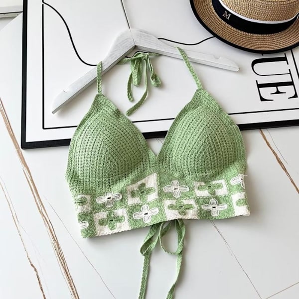 Naisten uimapuku toppi rantavaatteet CLOVER-GREEN CLOVER-GREEN Clover-Green Clover-Green