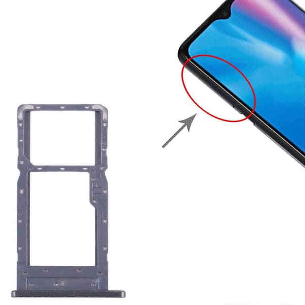 Til Alcatel 1SE 2020 5030 SIM-kortbakke + Micro SD-kortbakke Grey