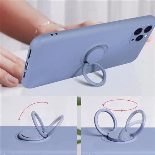 [LCS] Deksel kompatibelt med Apple iPhone 11 Pro stiv silikon med ring og stropp