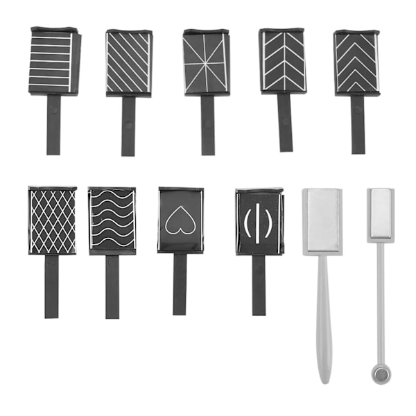 11-delars Set 3D Kattöga Magnetisk LED Gel Polish Borttagbar UV Gel Magnet Stick Manikyr Nagelkonst Verktyg 0.2