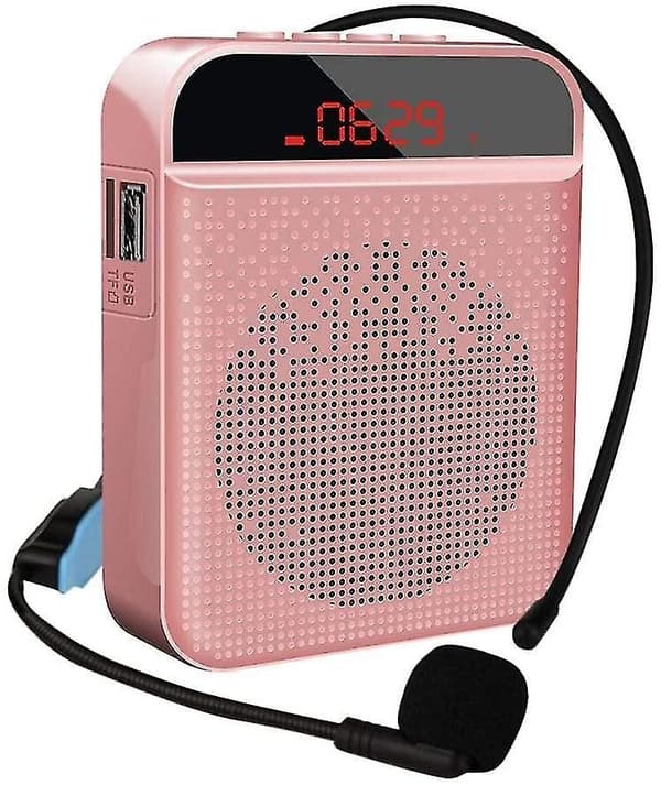 [LCS] Bärbar röstförstärkare, Bluetooth röstförstärkare med midjeband rose gold