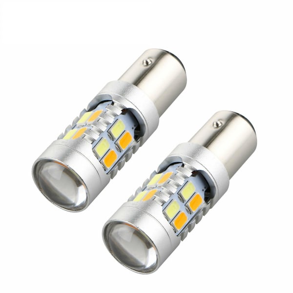 1157 Switchback Vit/Gul LED Blinkerslampor