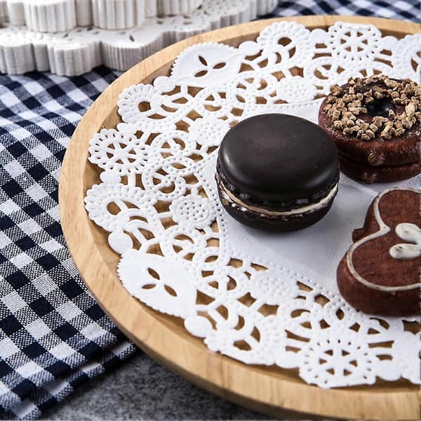 [LCS]100 stk. runde papirblondebrikker Kakeunderlag Fest Bryllup Bake dekorasjon 3.5inch