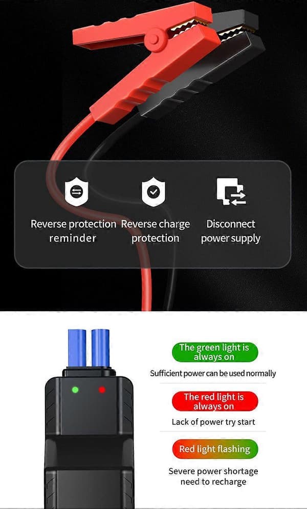 [LCS]4-i-1 Bilstartare Däckpump Powerbank Belysning Bärbar LuftkompressorET