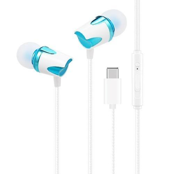 Bærbar USB Type-C Kablet In-Ear Høretelefon Med Mikrofon