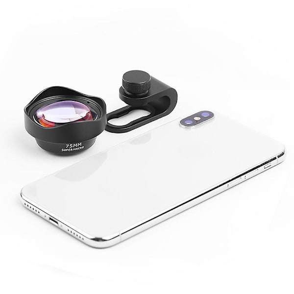 75mm 10x Makroobjektiv HD Utan Distorsion 17mm Gängad SLR-klämma, Lämplig Kompatibel med Apple, Huawei, Xiaomi