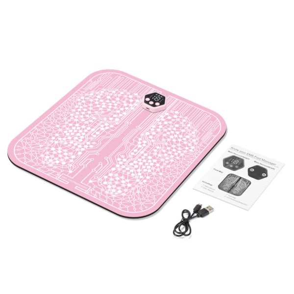 6-i-1 USB uppladdningsbar zonterapi EMS fotmassageapparat Pink