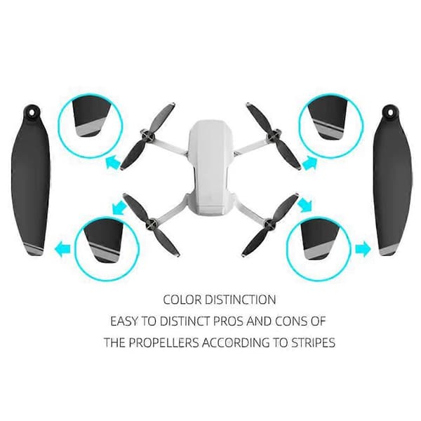 [LCS] Letvægts og holdbare, nemme at montere og afmontere, quick-release flyvestabilitetspropeller til Mavic Mini Drone Blue