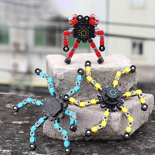 Ny Fidget Chain Antistress Fidget Spinner Leksaker För Barn Stress Relief Leksak Red