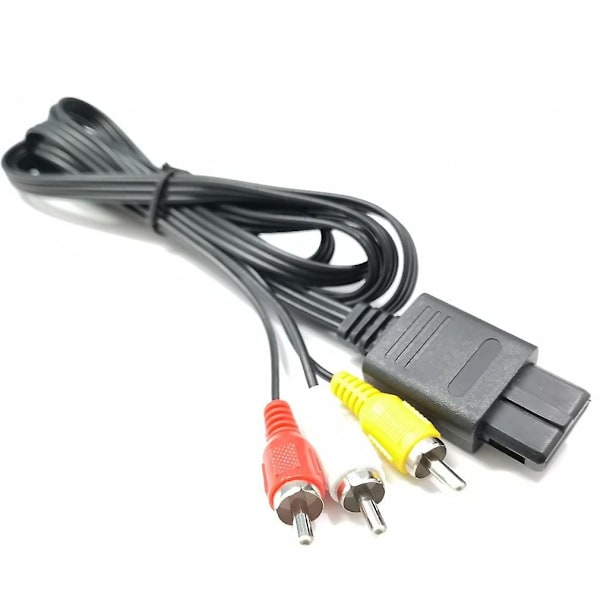 N64 Snes Gamecube -pelikonsolille 1,8 m RCA AV TV Audio Video Stereo -kaapeli Nintend 64:lle, hienosti suunniteltu ja kestävä