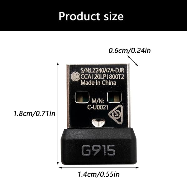[LCS] USB Dongle Signalmottakeradapter for G915 Gaming Tastaturer