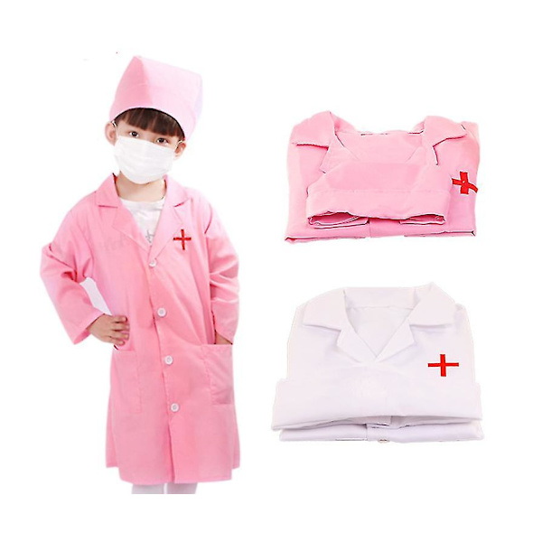 Lääkäri Sairaanhoitaja Cosplay Lasten Puku Pink