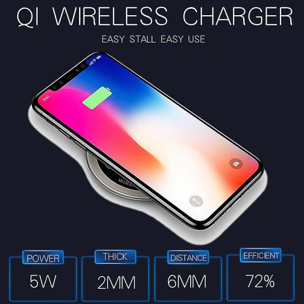 Inbyggd Snabb Qi Trådlös Laddare 5/15w Skrivbord För Hemmakontor Mobiltelefonladdning power   15W
