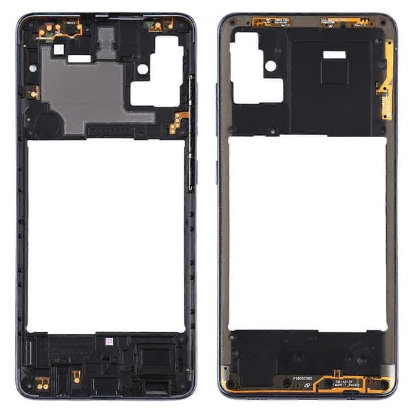 För Samsung Galaxy A51 Mellanram (Svart) Black