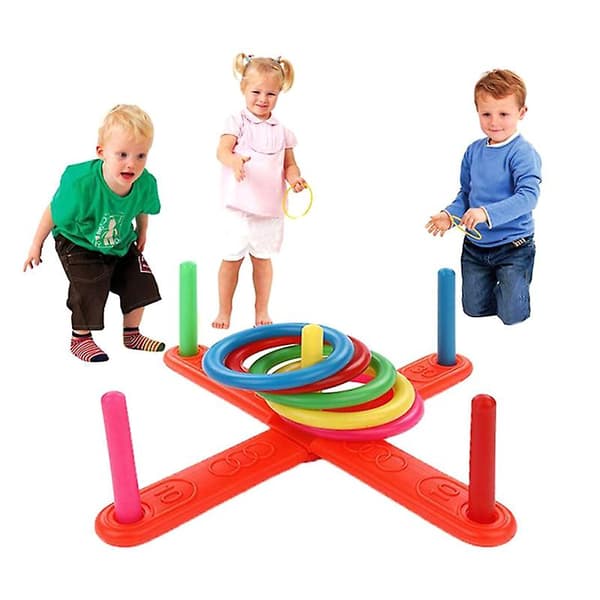 [LCS]Hoop Game Throw Ring Toss Set Present Bärbar Kompatibel med Barn Utomhus Inomhus Bakgård