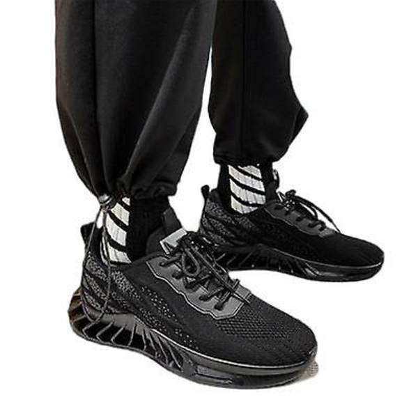 Nya Mjuka Popcorn Herrskor med Mjuk Sula, Sommar, Andningsbara DF02 black increased 41