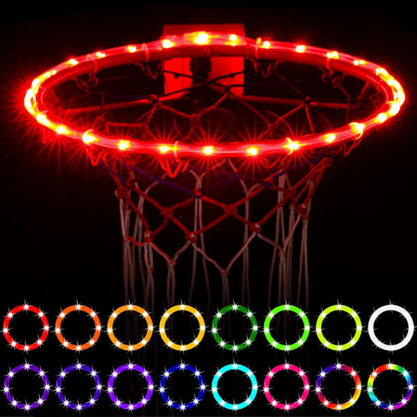 Fjernkontroll basketballkurv LED-lys, 16 farger, vanntett