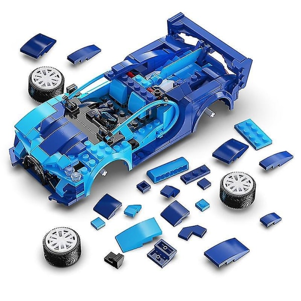 Blå app programmering fjärrkontroll sportbil modell byggnad bl